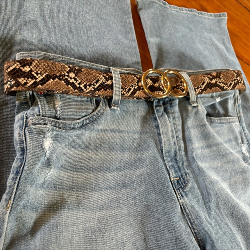 Faux Python Snakeskin Belt NWT - Picture 7 of 7